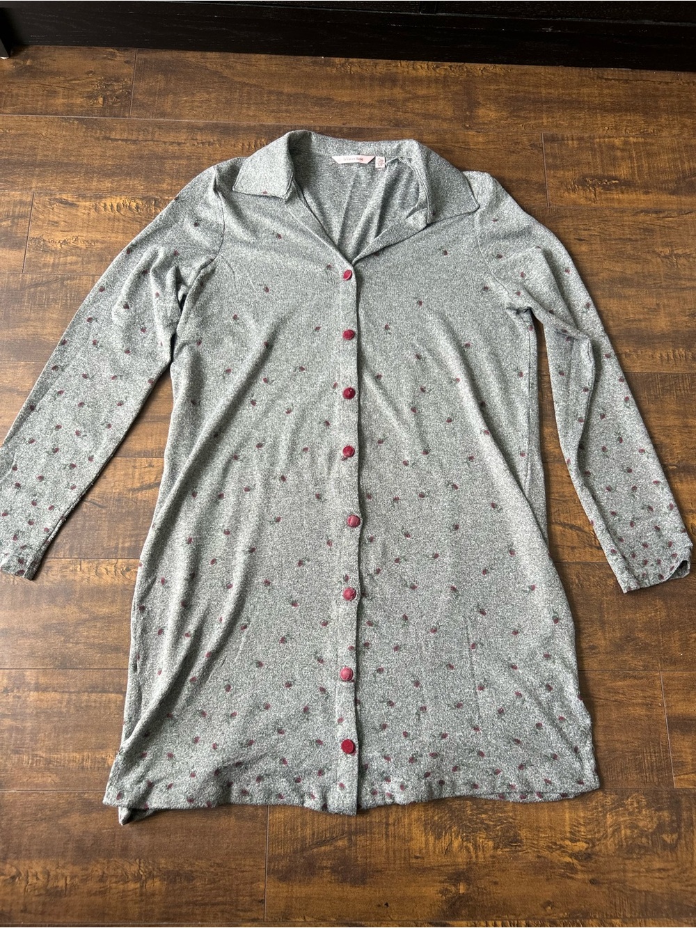 ✨ 3/$25 ✨Women's Grey Sleep Button-Down Nightshirt